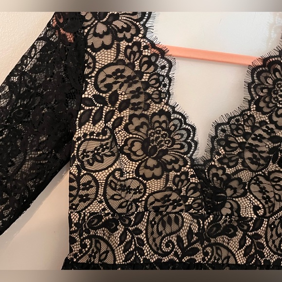 Gorgeous Soieblu Black Lace Cocktail Mini Dress size Small Homecoming - Picture 6 of 7